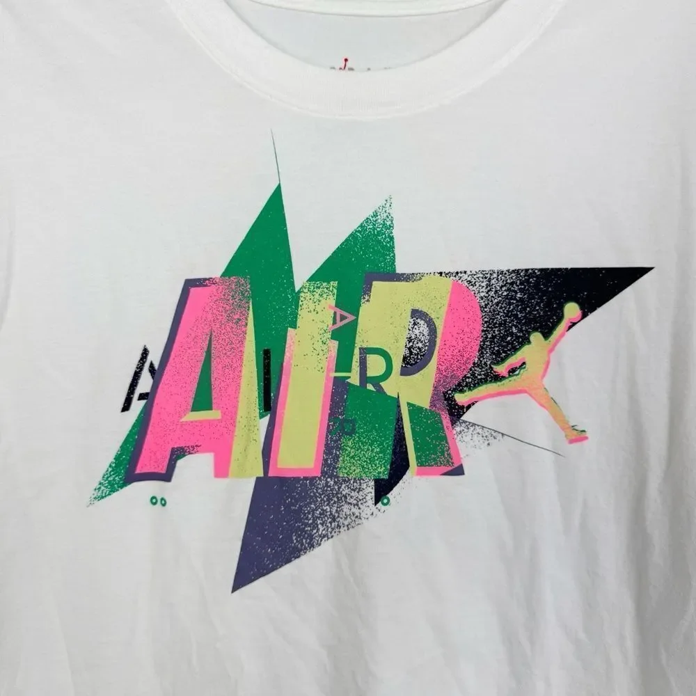 JORDAN | NIKE Air Jordan Neon Graphic Tee White Short Sleeve Men’s Size XL